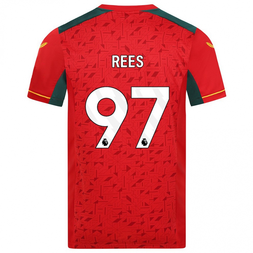 Men Football Mason Rees #97 Red Away Jersey 2023/24 T-Shirt Canada