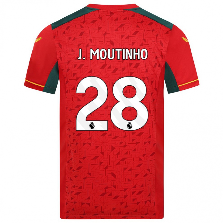 Men Football Joao Moutinho #28 Red Away Jersey 2023/24 T-Shirt Canada