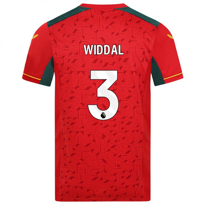 Men Football Natalie Widdal #3 Red Away Jersey 2023/24 T-Shirt Canada