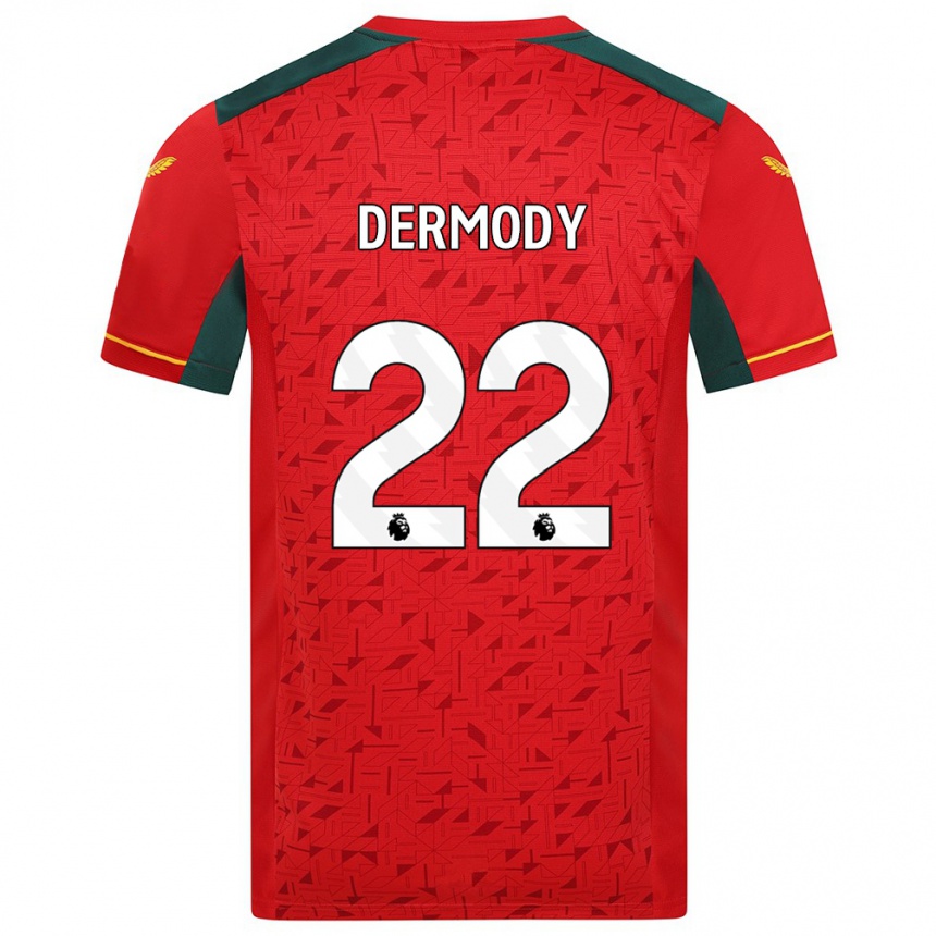 Men Football Helen Dermody #22 Red Away Jersey 2023/24 T-Shirt Canada