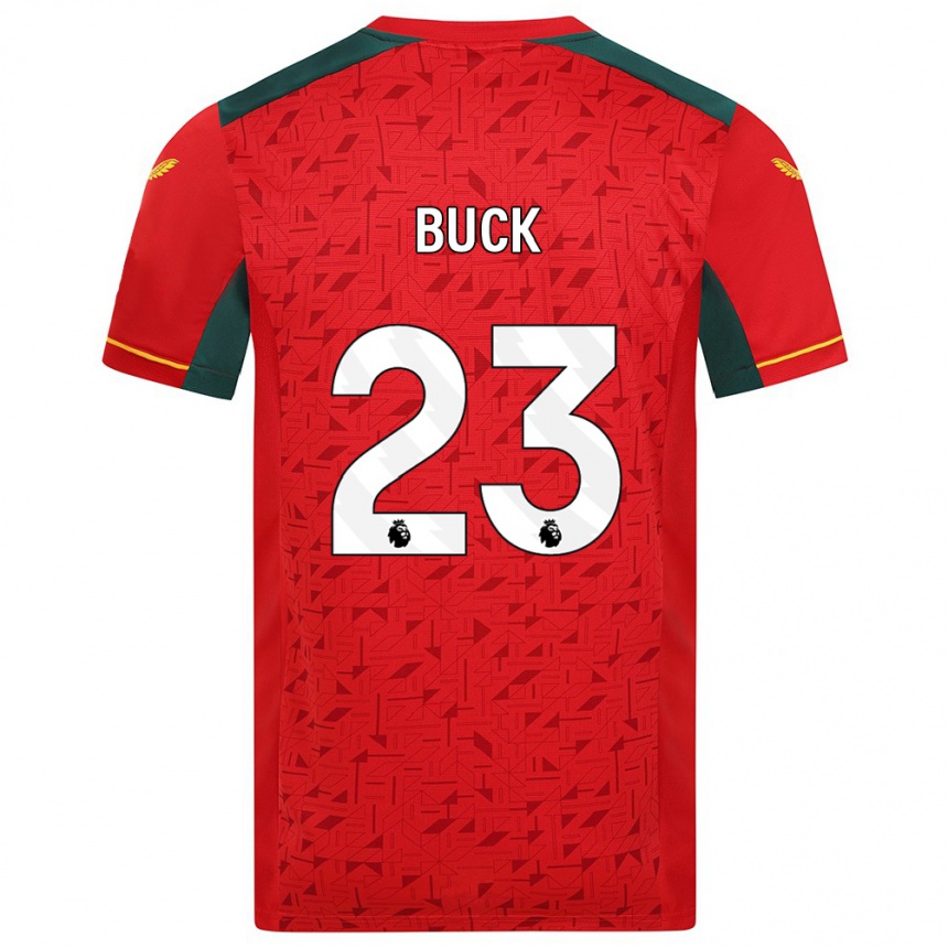 Men Football Alex Buck #23 Red Away Jersey 2023/24 T-Shirt Canada