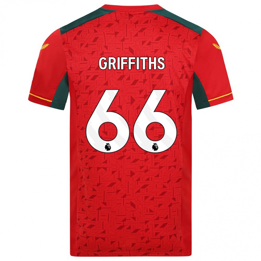 Homme Football Maillot Harvey Griffiths #66 Rouge Tenues Extérieur 2023/24 Canada