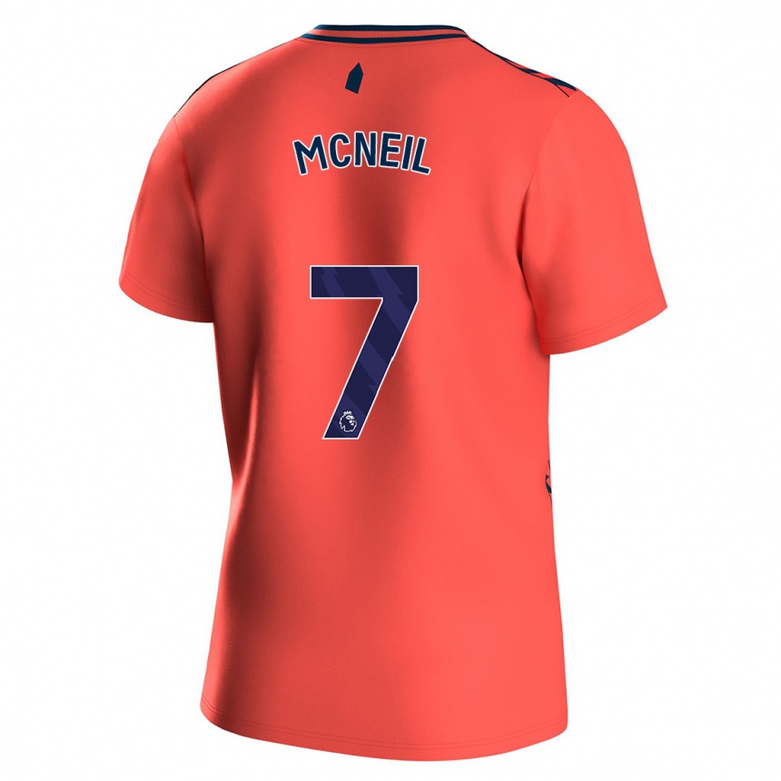 Men Football Dwight Mcneil #7 Coral Away Jersey 2023/24 T-Shirt Canada