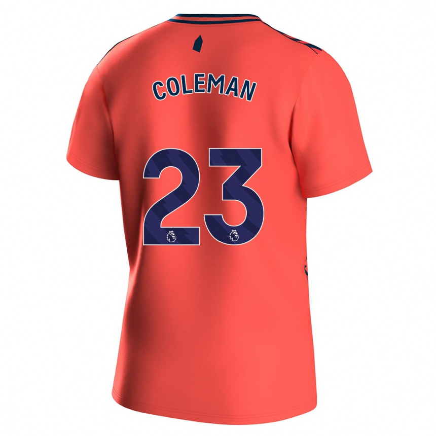 Men Football Seamus Coleman #23 Coral Away Jersey 2023/24 T-Shirt Canada