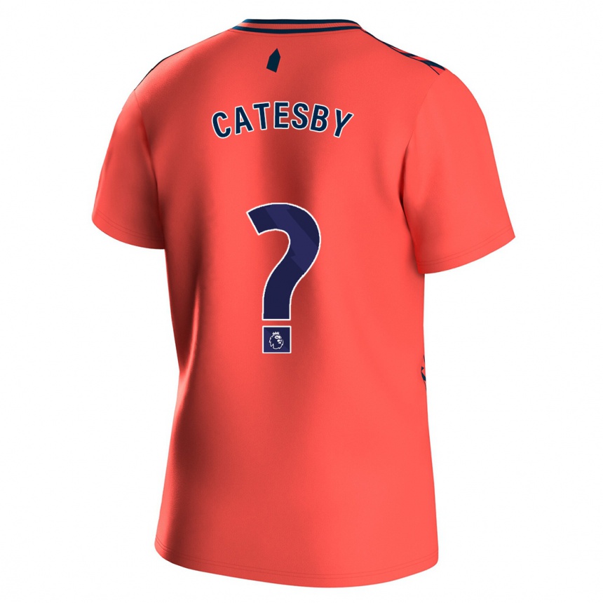 Men Football Joel Catesby #0 Coral Away Jersey 2023/24 T-Shirt Canada