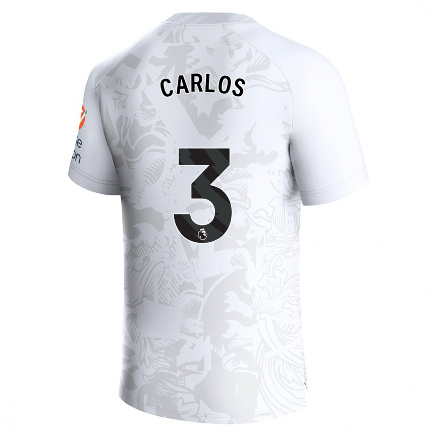 Homme Football Maillot Diego Carlos #3 Blanc Tenues Extérieur 2023/24 Canada