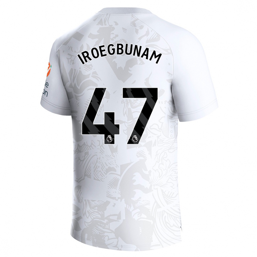 Men Football Tim Iroegbunam #47 White Away Jersey 2023/24 T-Shirt Canada