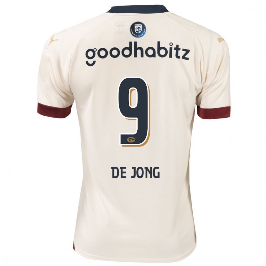 Men Football Luuk De Jong #9 Off-White Away Jersey 2023/24 T-Shirt Canada