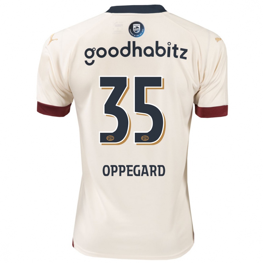 Men Football Fredrik Oppegard #35 Off-White Away Jersey 2023/24 T-Shirt Canada