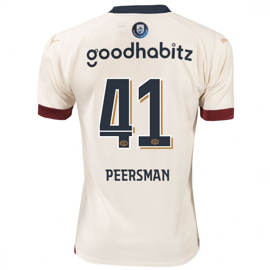 Men Football Kjell Peersman #41 Off-White Away Jersey 2023/24 T-Shirt Canada