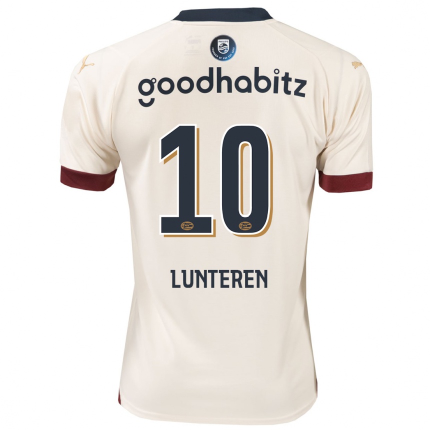 Men Football Desiree Van Lunteren #10 Off-White Away Jersey 2023/24 T-Shirt Canada