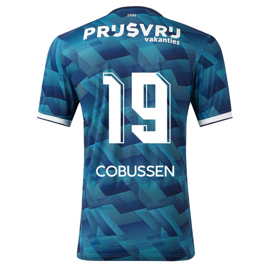 Men Football Sophie Cobussen #19 Blue Away Jersey 2023/24 T-Shirt Canada