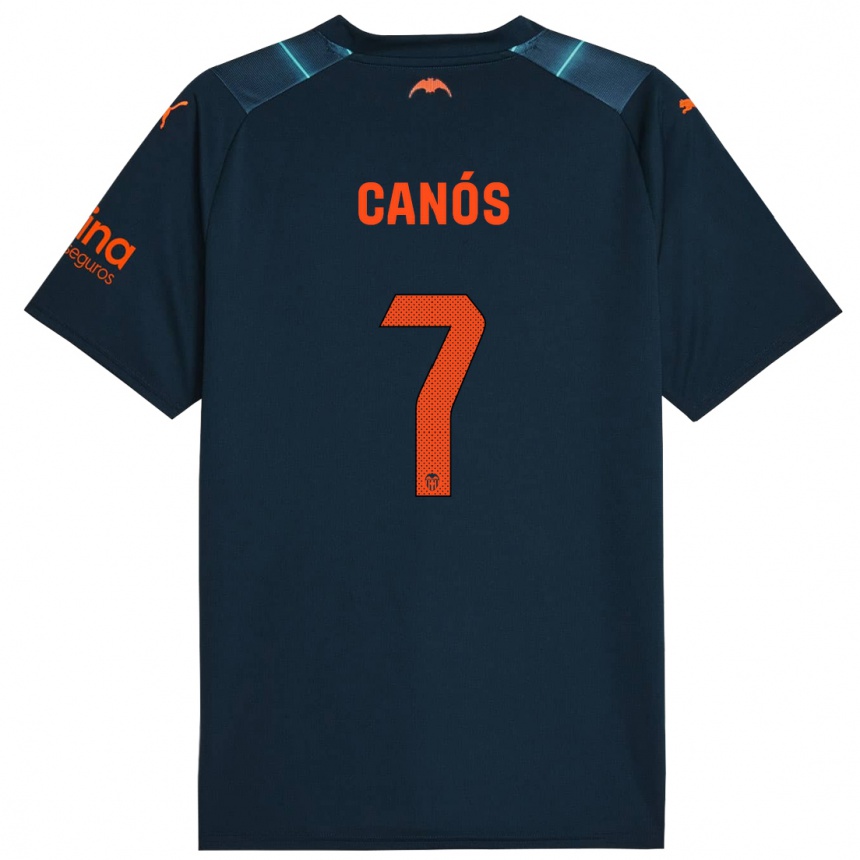 Men Football Sergi Canós #7 Marine Blue Away Jersey 2023/24 T-Shirt Canada