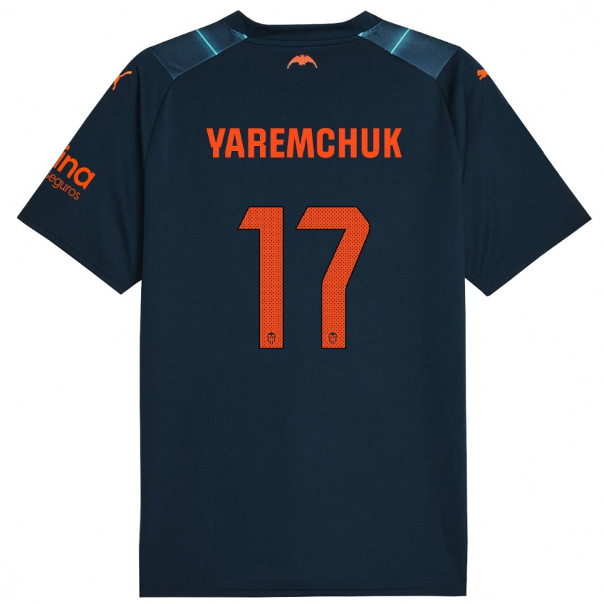 Men Football Roman Yaremchuk #17 Marine Blue Away Jersey 2023/24 T-Shirt Canada