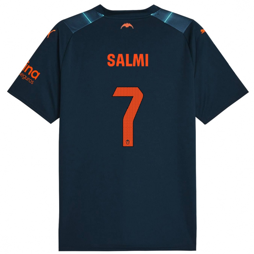 Men Football Iina Salmi #7 Marine Blue Away Jersey 2023/24 T-Shirt Canada