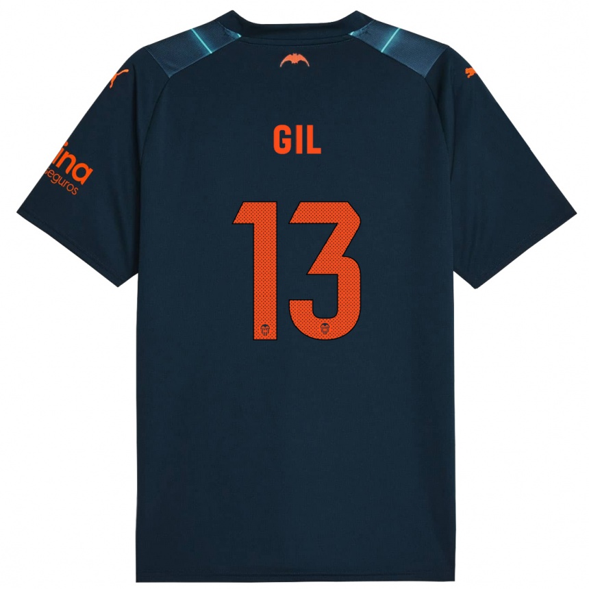 Men Football Noelia Gil #13 Marine Blue Away Jersey 2023/24 T-Shirt Canada