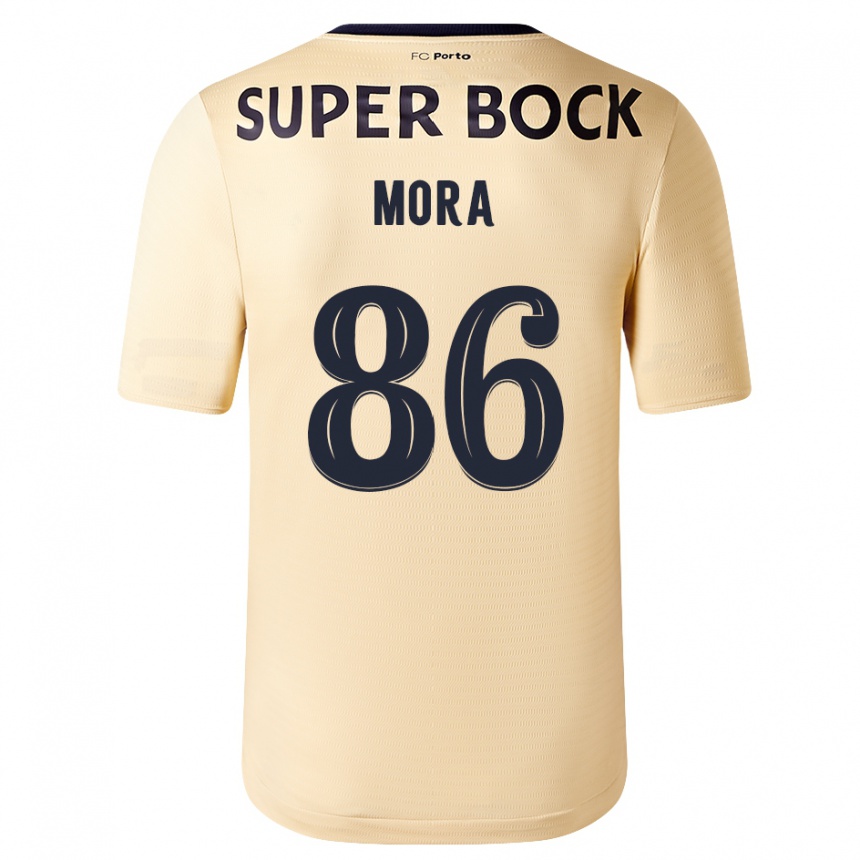 Men Football Rodrigo Mora #86 Beige-Golden Away Jersey 2023/24 T-Shirt Canada