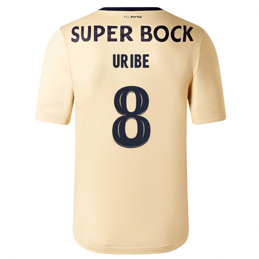 Men Football Mateus Uribe #8 Beige-Golden Away Jersey 2023/24 T-Shirt Canada