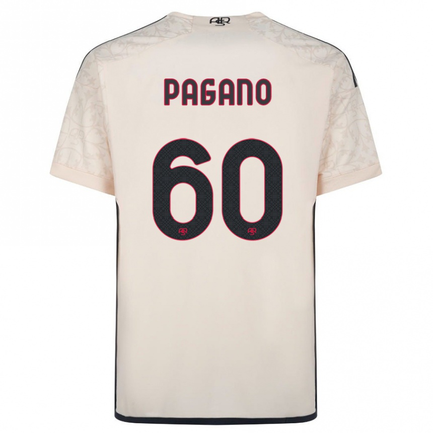 Men Football Riccardo Pagano #60 Off-White Away Jersey 2023/24 T-Shirt Canada