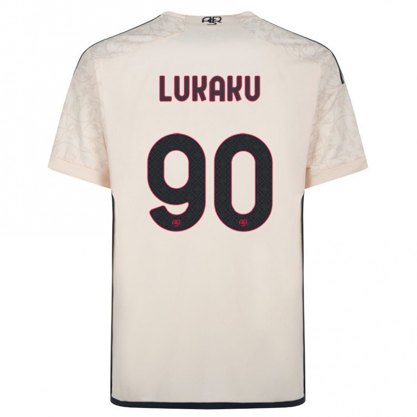 Men Football Romelu Lukaku #90 Off-White Away Jersey 2023/24 T-Shirt Canada