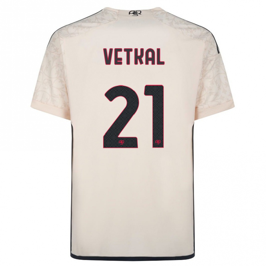 Men Football Martin Vetkal #21 Off-White Away Jersey 2023/24 T-Shirt Canada