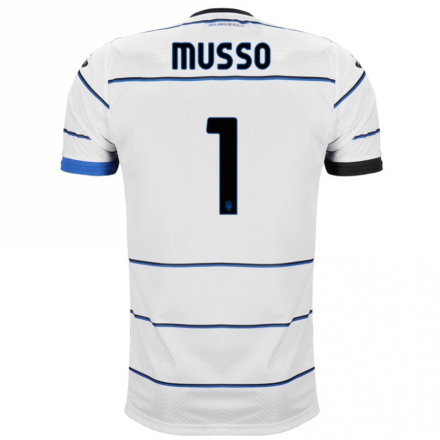 Men Football Juan Musso #1 White Away Jersey 2023/24 T-Shirt Canada