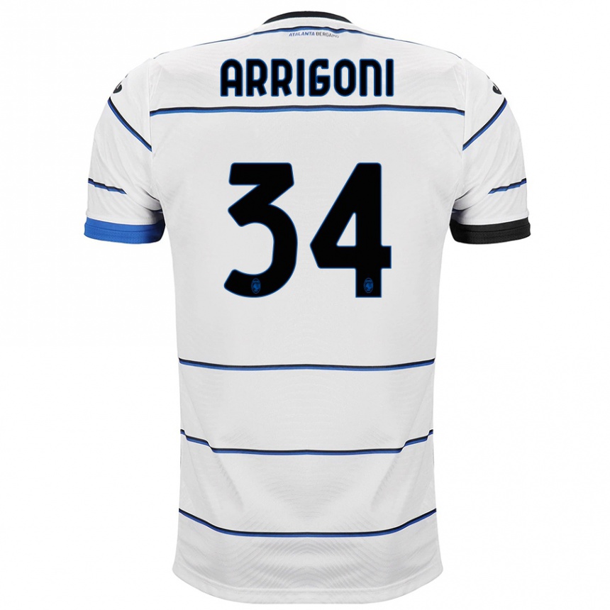 Men Football Mattia Arrigoni #34 White Away Jersey 2023/24 T-Shirt Canada