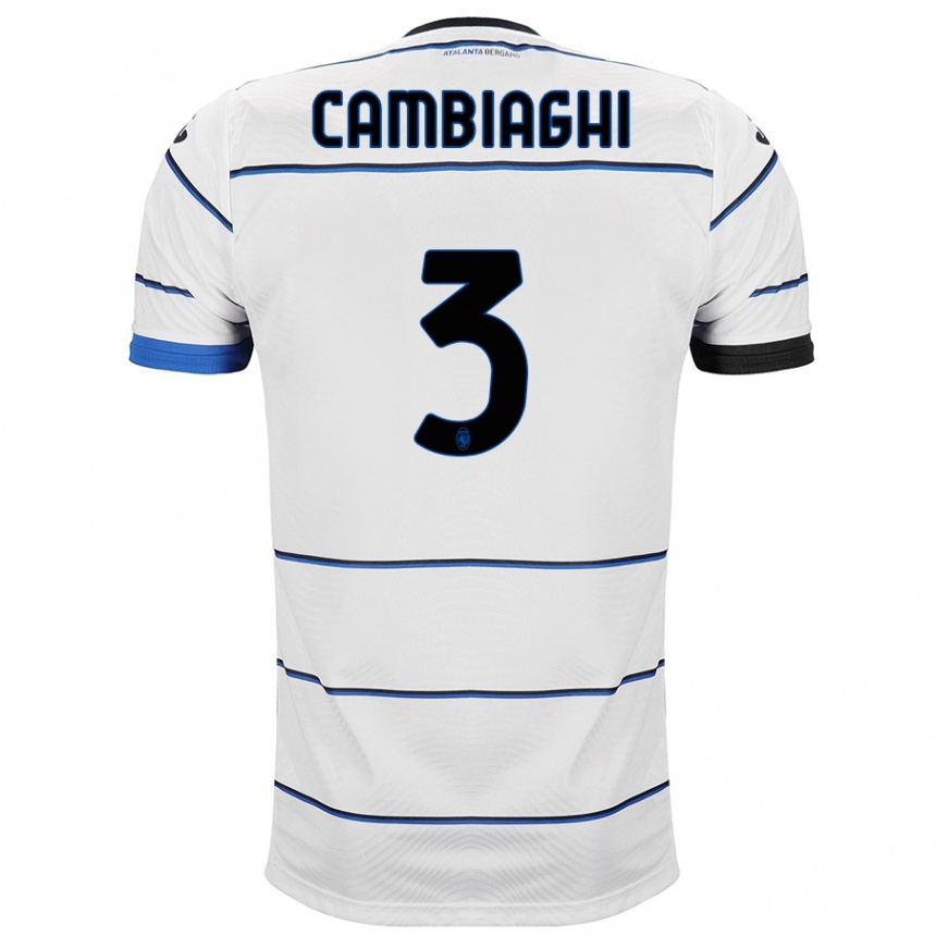 Men Football Michela Cambiaghi #3 White Away Jersey 2023/24 T-Shirt Canada