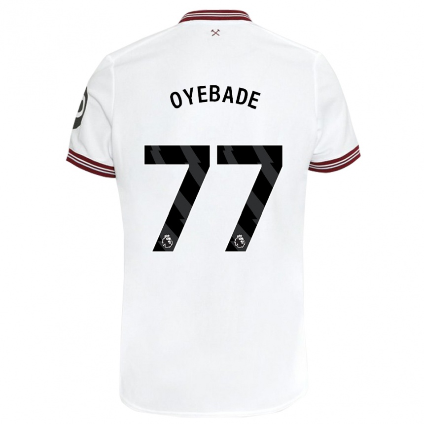 Women Football Rayan Oyebade #77 White Away Jersey 2023/24 T-Shirt Canada