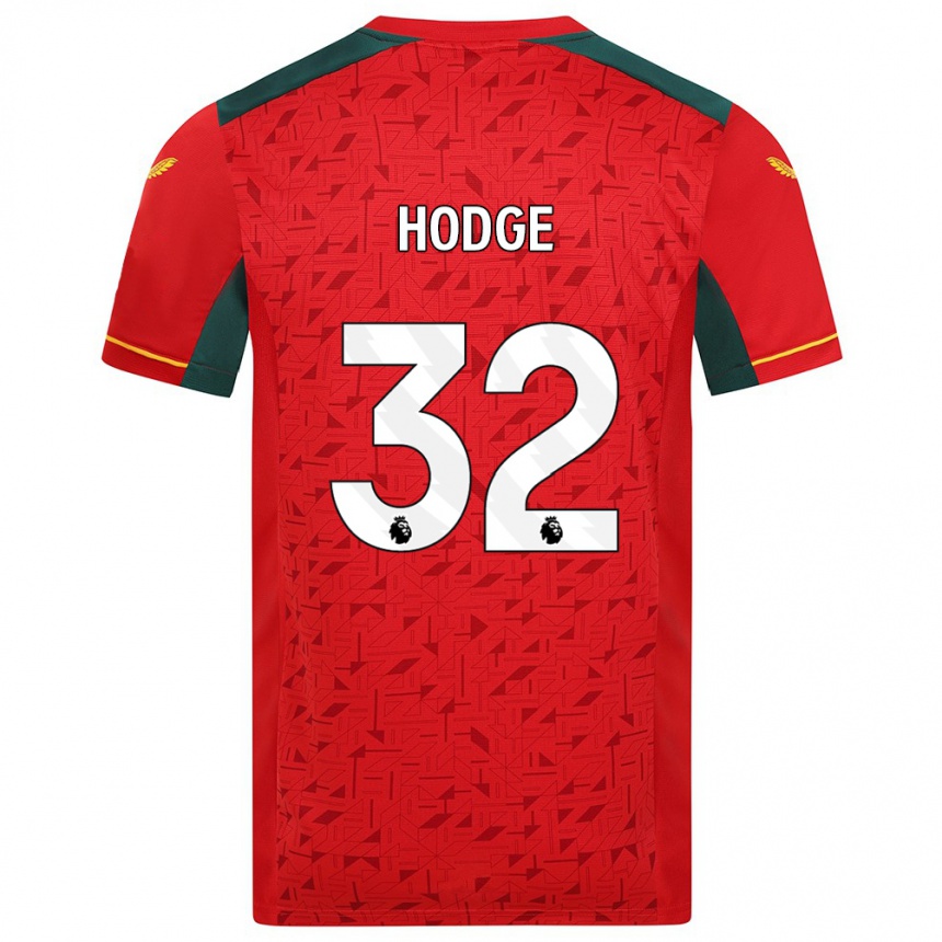 Women Football Joe Hodge #32 Red Away Jersey 2023/24 T-Shirt Canada