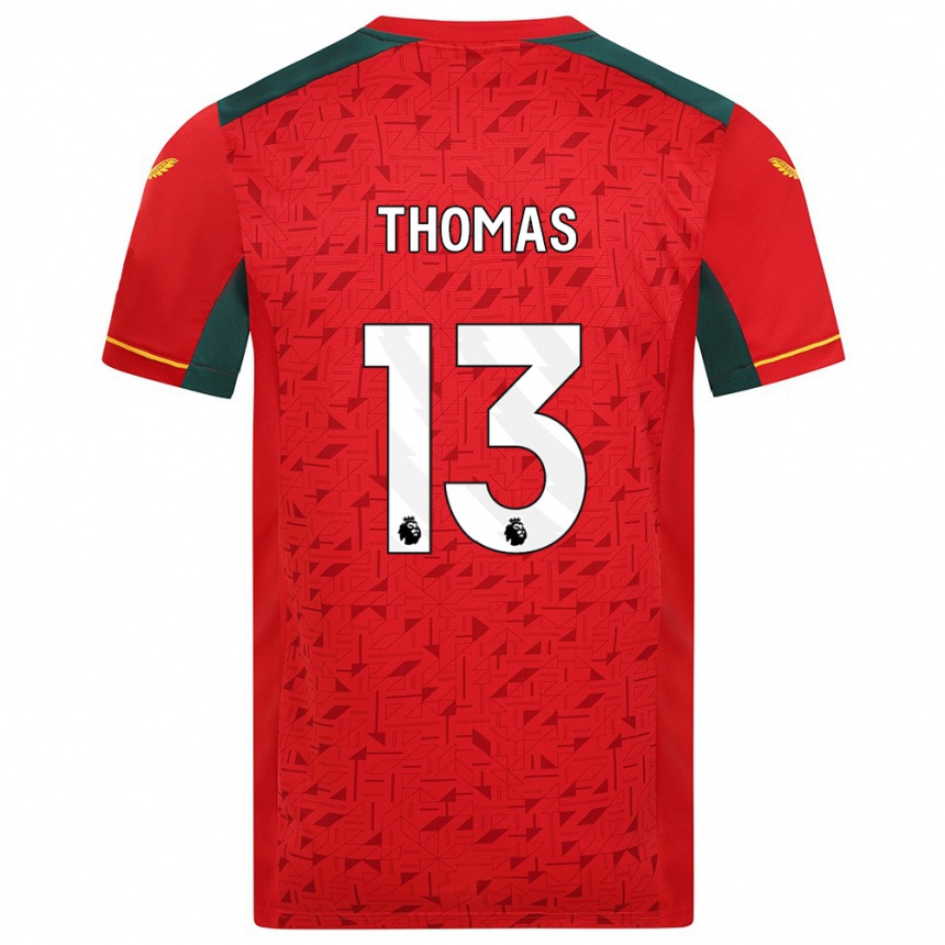 Women Football Bec Thomas #13 Red Away Jersey 2023/24 T-Shirt Canada