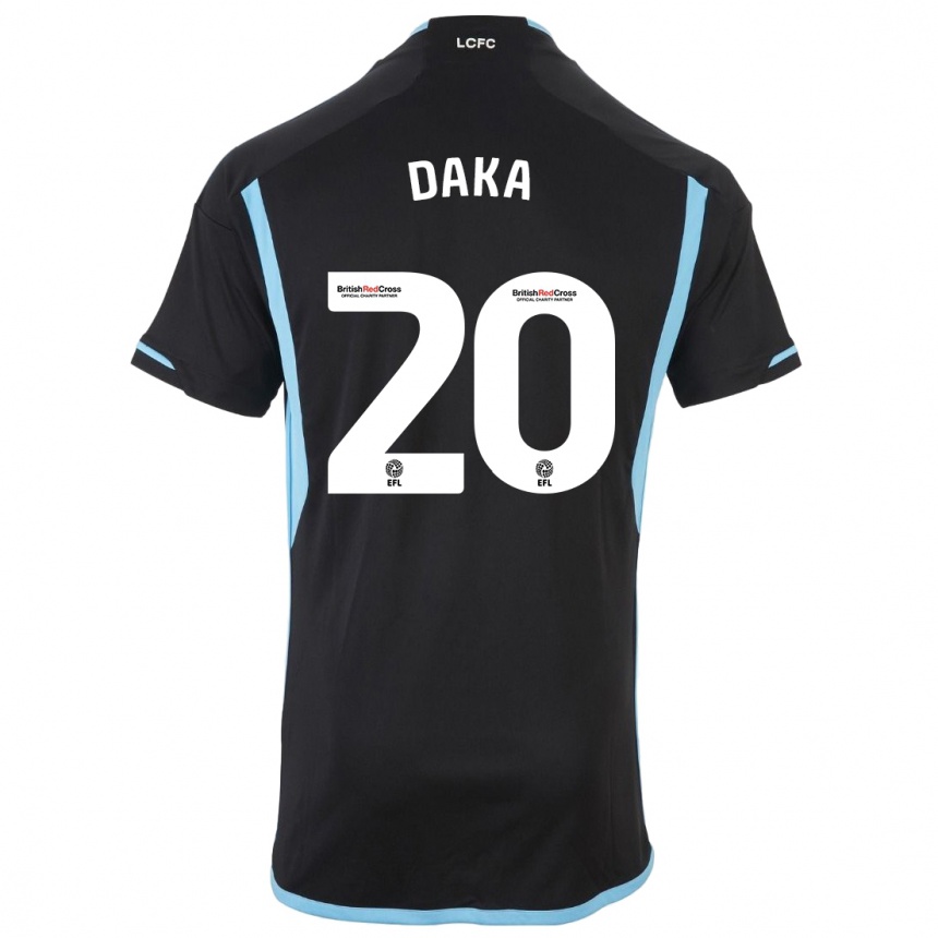 Women Football Patson Daka #20 Black Away Jersey 2023/24 T-Shirt Canada