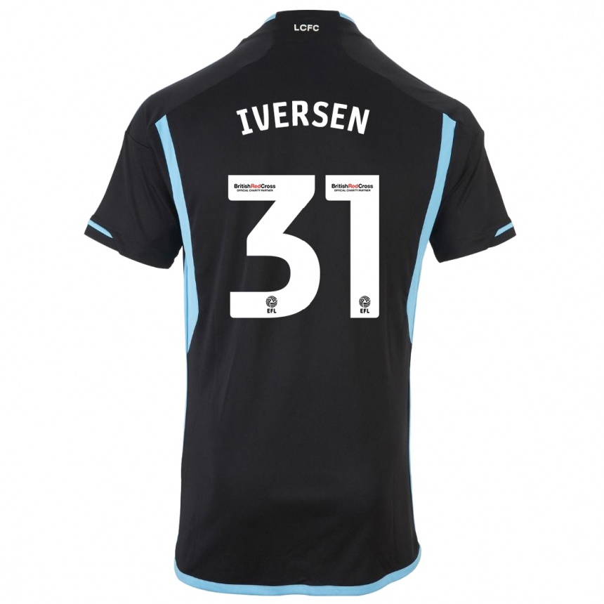 Women Football Daniel Iversen #31 Black Away Jersey 2023/24 T-Shirt Canada