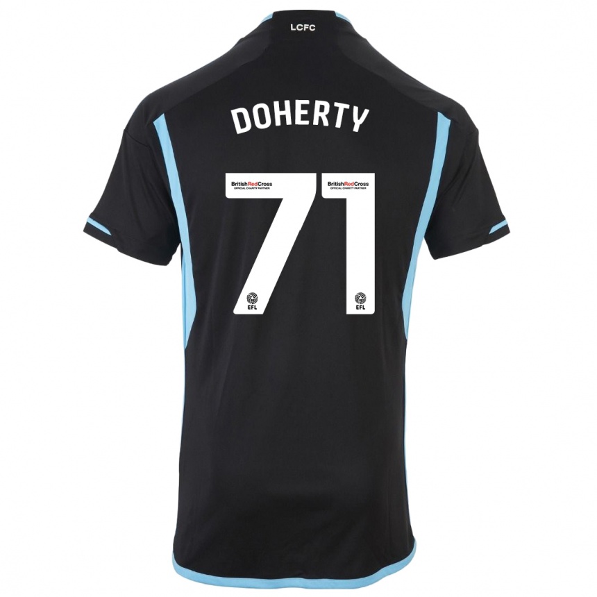 Women Football Arlo Doherty #71 Black Away Jersey 2023/24 T-Shirt Canada