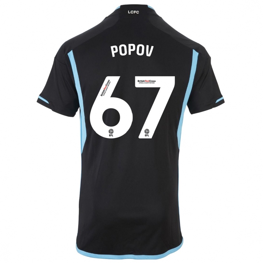 Women Football Chris Popov #67 Black Away Jersey 2023/24 T-Shirt Canada