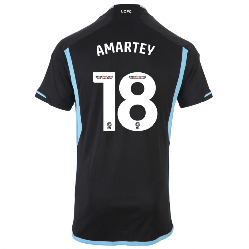 Women Football Daniel Amartey #18 Black Away Jersey 2023/24 T-Shirt Canada