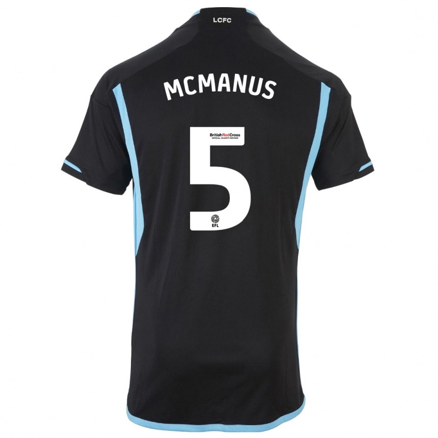 Women Football Abbie Mcmanus #5 Black Away Jersey 2023/24 T-Shirt Canada