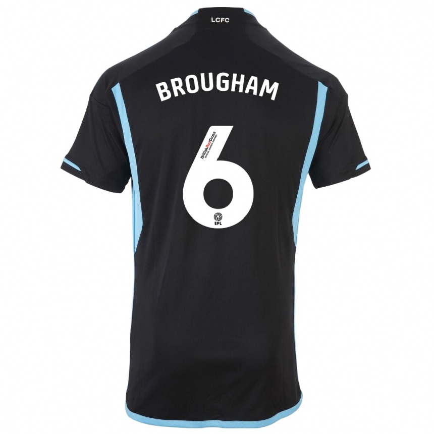 Women Football Georgia Brougham #6 Black Away Jersey 2023/24 T-Shirt Canada