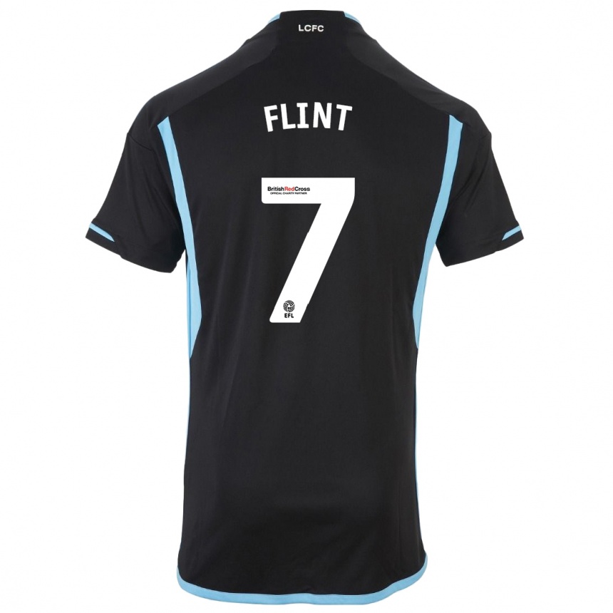 Women Football Natasha Flint #7 Black Away Jersey 2023/24 T-Shirt Canada