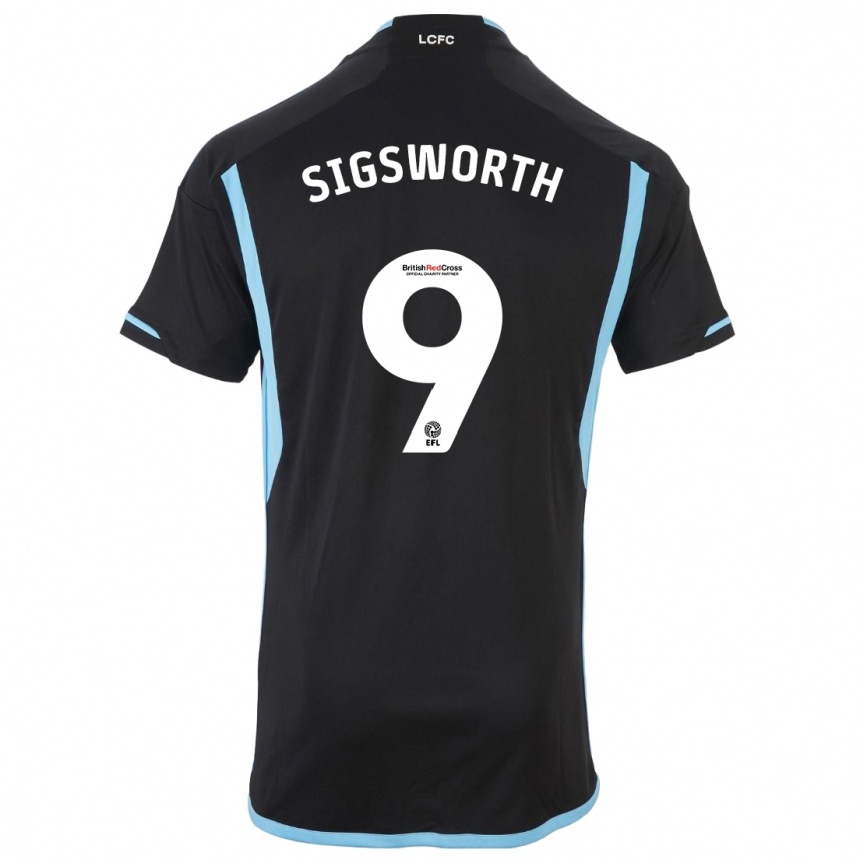 Women Football Jessica Sigsworth #9 Black Away Jersey 2023/24 T-Shirt Canada