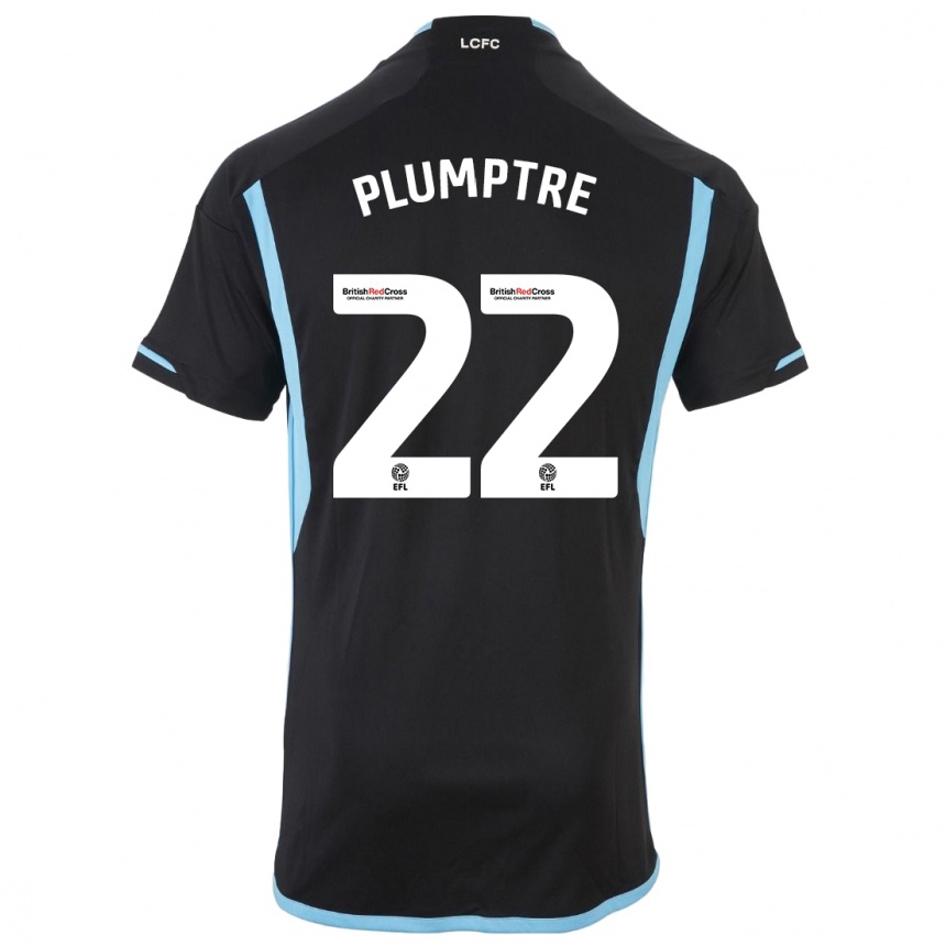 Women Football Ashleigh Plumptre #22 Black Away Jersey 2023/24 T-Shirt Canada