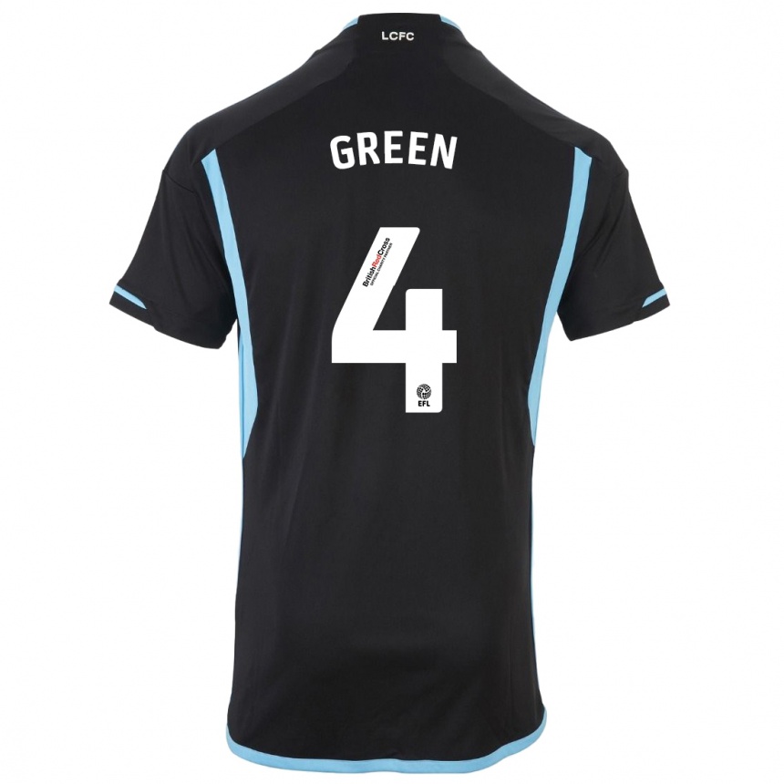 Women Football Josie Green #4 Black Away Jersey 2023/24 T-Shirt Canada