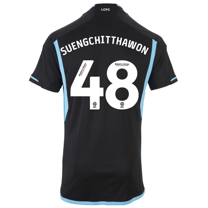 Women Football Thanawat Suengchitthawon #48 Black Away Jersey 2023/24 T-Shirt Canada