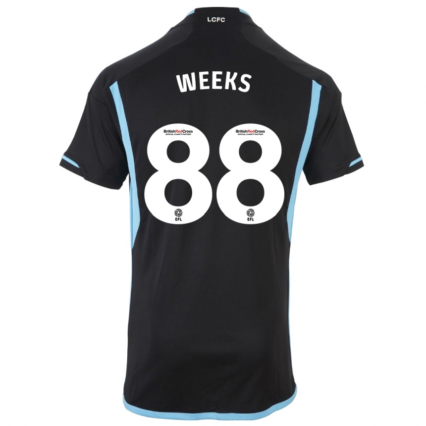 Women Football Tyler Weeks #88 Black Away Jersey 2023/24 T-Shirt Canada