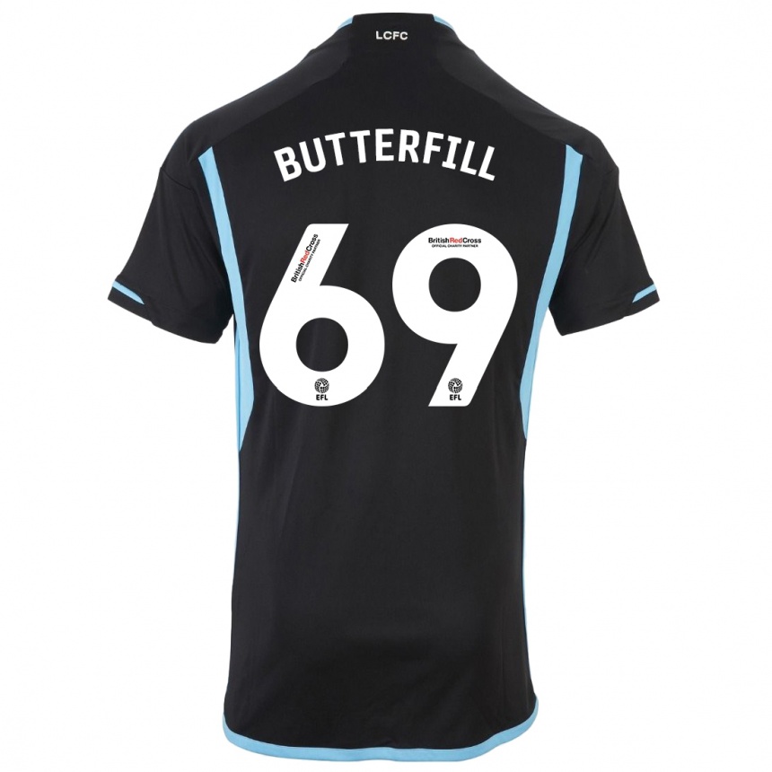 Women Football Jack Butterfill #69 Black Away Jersey 2023/24 T-Shirt Canada