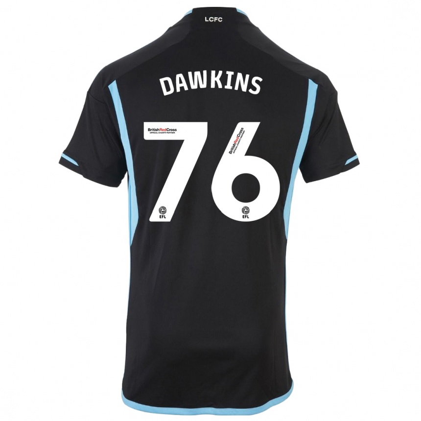 Women Football Kartell Dawkins #76 Black Away Jersey 2023/24 T-Shirt Canada