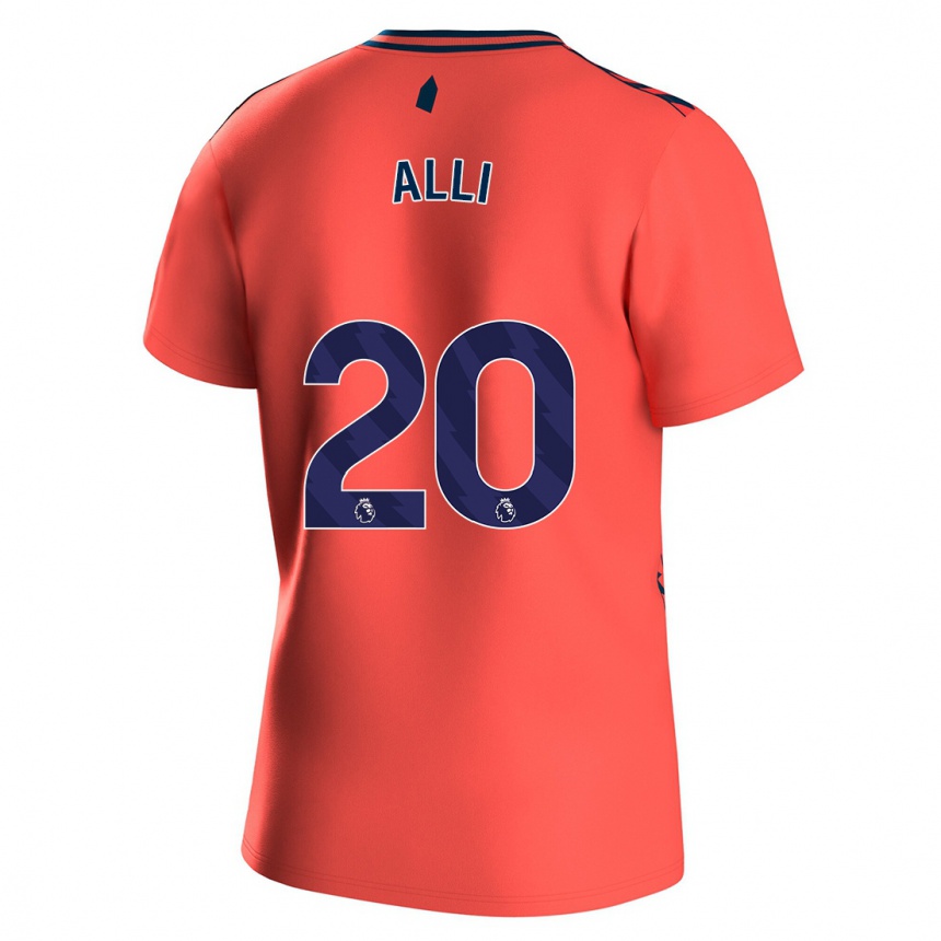 Women Football Dele Alli #20 Coral Away Jersey 2023/24 T-Shirt Canada