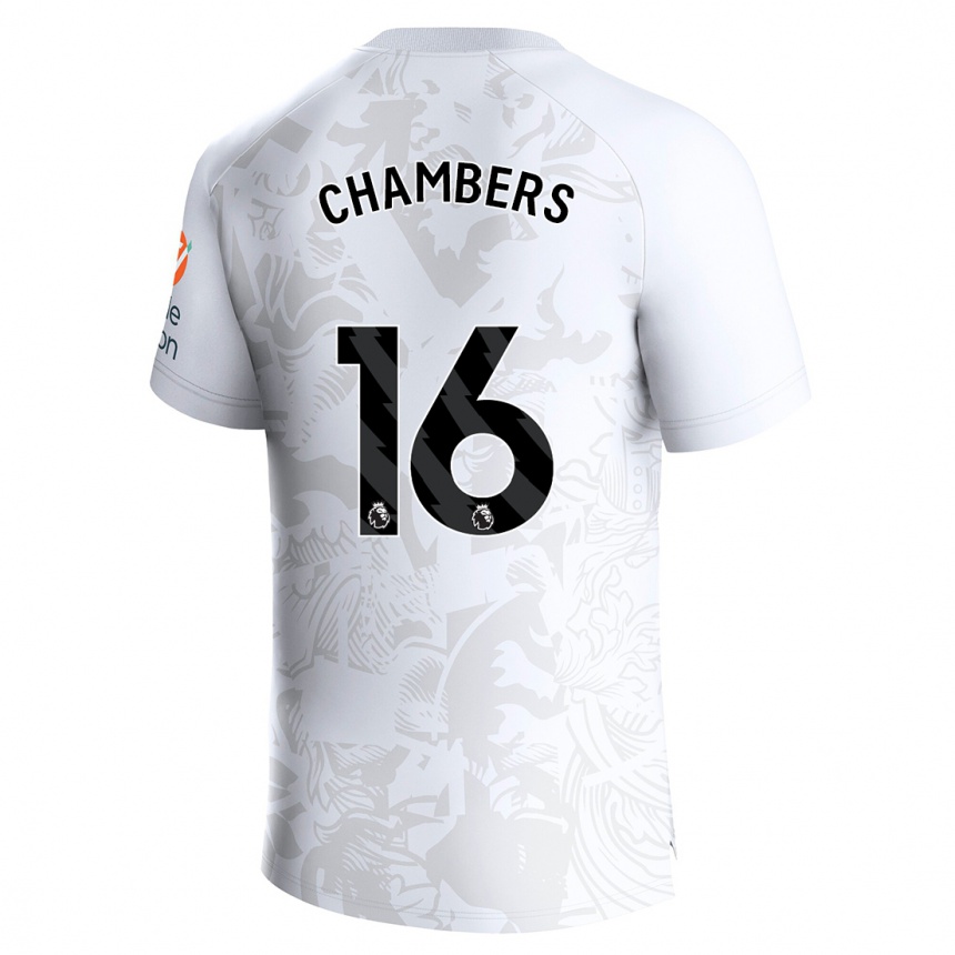 Women Football Calum Chambers #16 White Away Jersey 2023/24 T-Shirt Canada