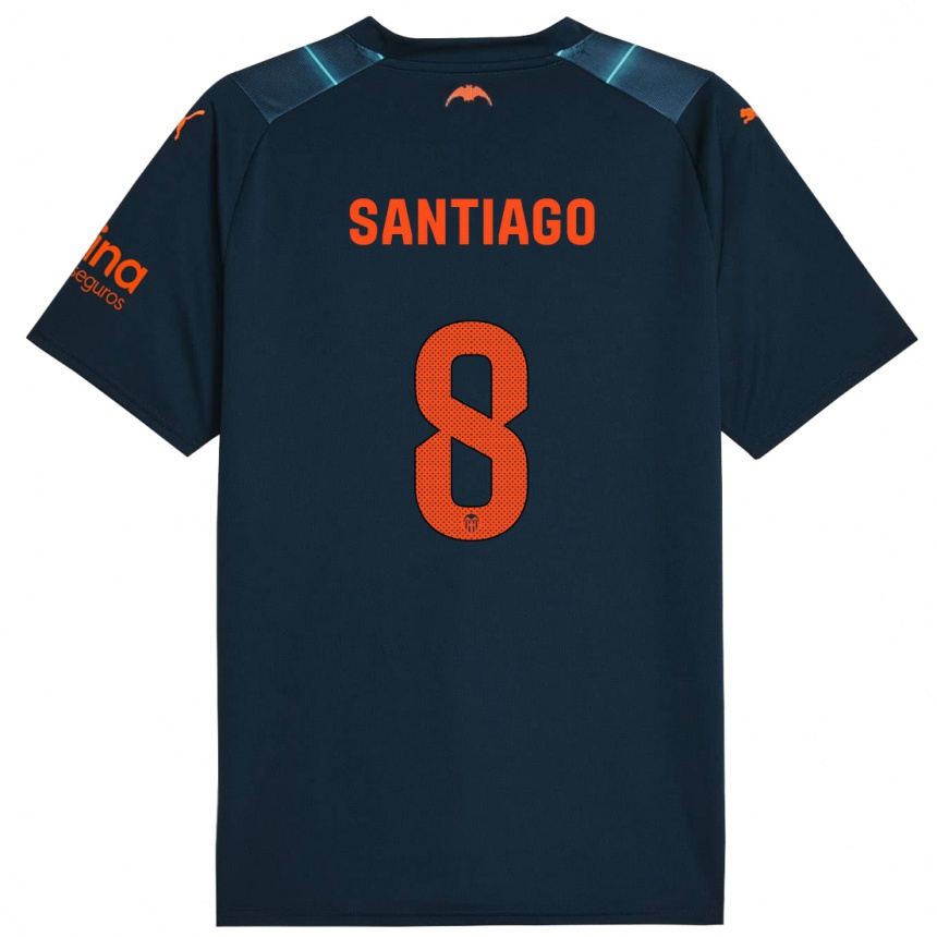 Women Football Yellu Santiago #8 Marine Blue Away Jersey 2023/24 T-Shirt Canada