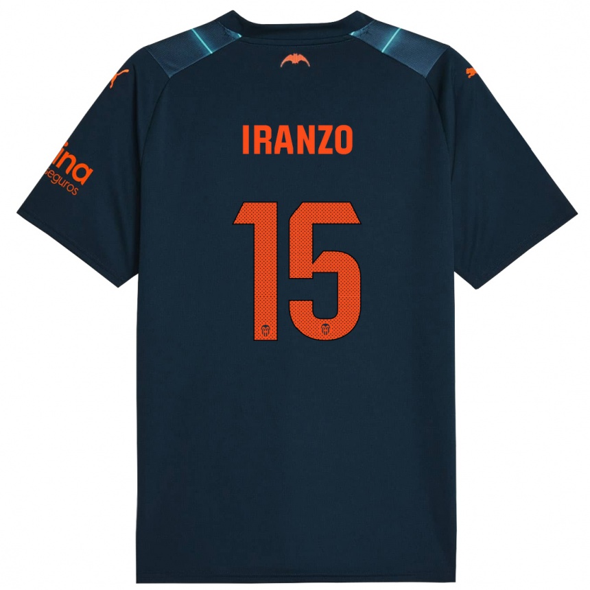 Women Football Rubén Iranzo #15 Marine Blue Away Jersey 2023/24 T-Shirt Canada